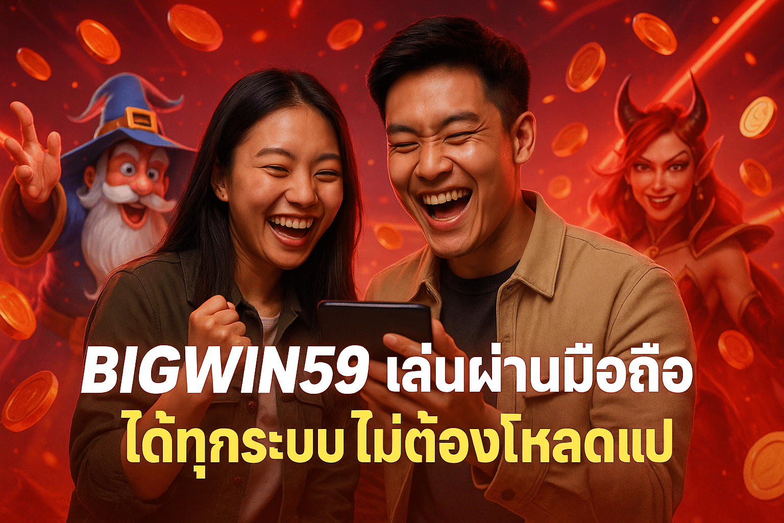 BIGWIN59 เล่นผ่านมือถือได้ทุกระบบ ไม่ต้องโหลดแอป